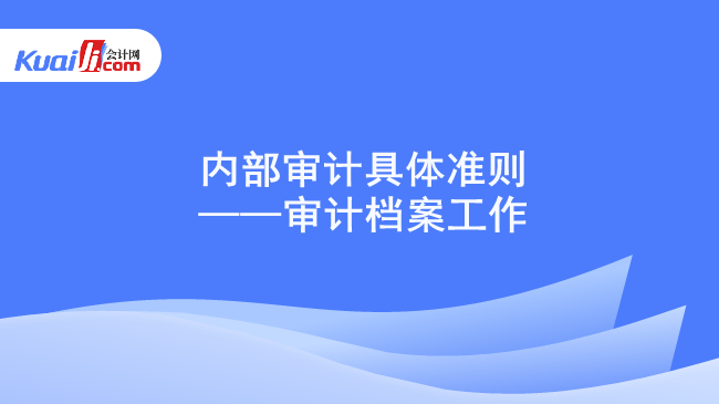 内部审计具体准则——审计档案工作