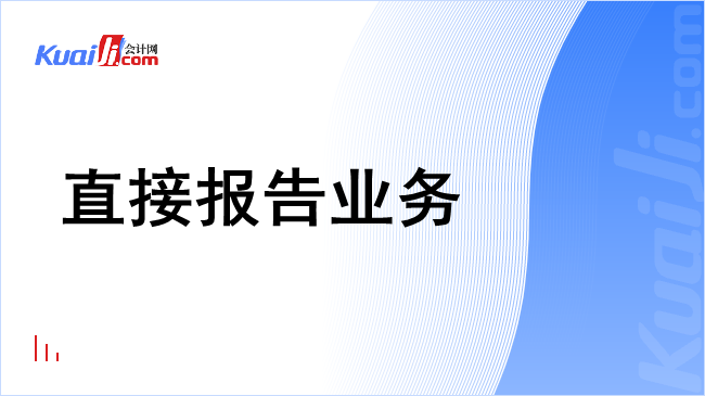 直接报告业务