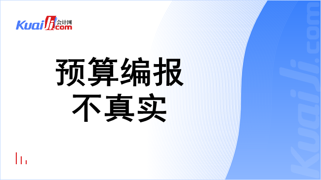 预算编报不真实