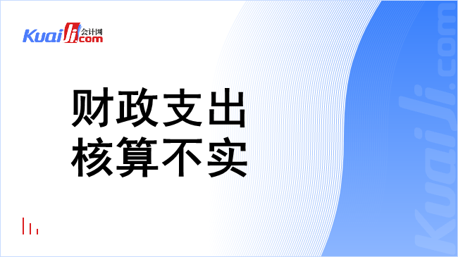 财政支出核算不实