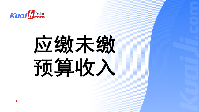 应缴未缴预算收入